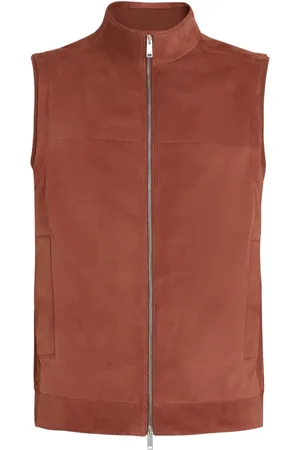 Ermenegildo Zegna Two-way zippered leather vest