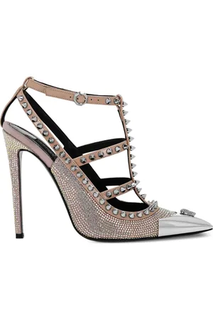 Philipp Plein 120mm skull-embellished leather pumps