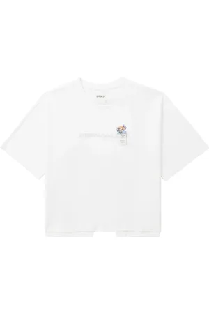 Musium Div. Logo-embroidered cut-out T-shirt