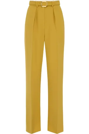 Elisabetta Franchi Belted crepe trousers