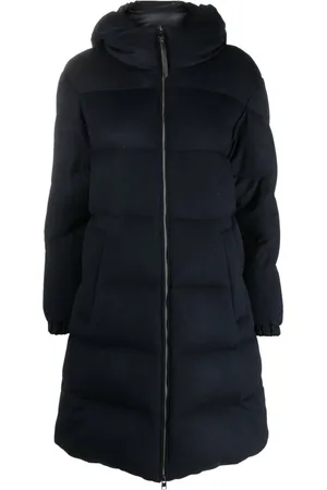 Woolrich Funnel-neck padded wool coat