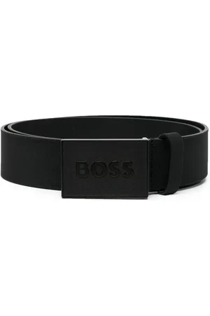HUGO BOSS Logo-plaque leather belt