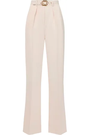 Elisabetta Franchi Belted crepe trousers