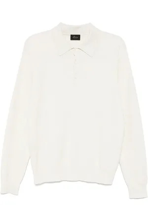BRIONI Trama-weave polo shirt