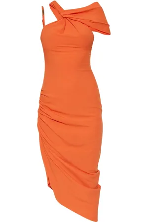 VERSACE Asymmetric midi dress