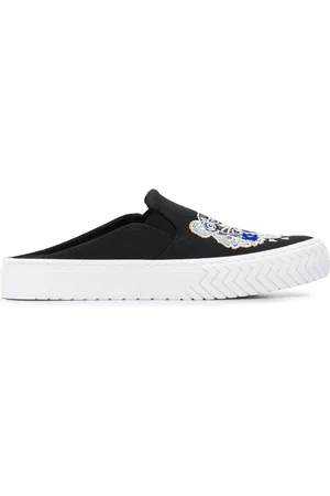 Kenzo Tiger-embroidered backless slip-on trainers
