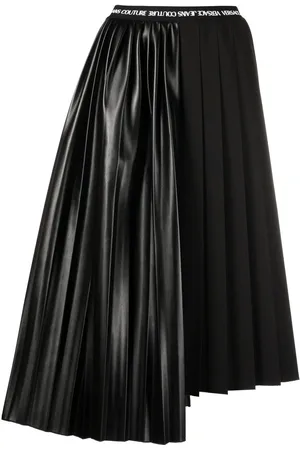 VERSACE Pleated asymmetric skirt