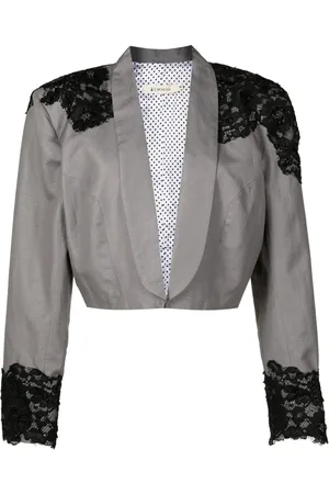 Lethicia Bronstein Hepburn lace-detail linen blazer