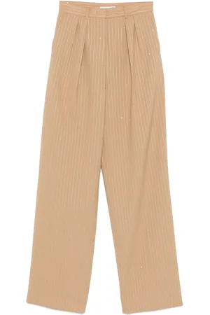 Manuel Ritz Sequinned pinstripe trousers