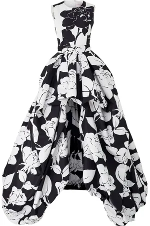 Carolina Herrera Floral-print asymmetric gown