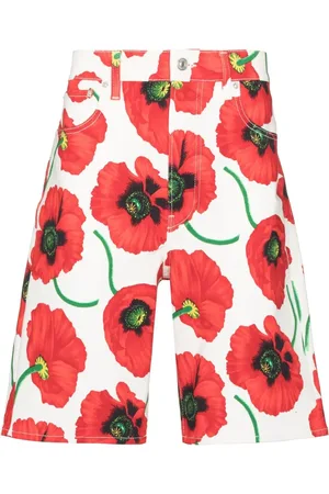 Kenzo Poppy-print Bermuda shorts