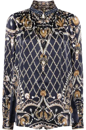 Camilla Graphic-print silk shirt