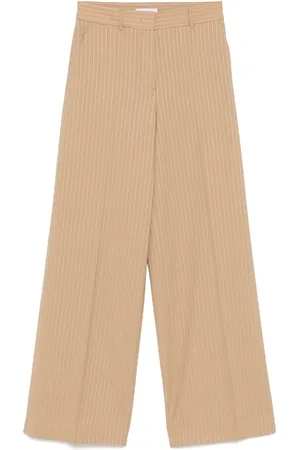 Manuel Ritz Sequinned pinstripe trousers