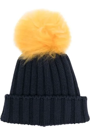 Woolrich Pom-pom ribbed-knit beanie