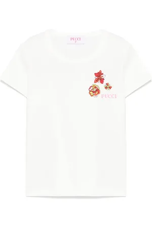PUCCI Junior Logo-embroidered T-shirt