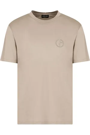 Giorgio Armani Logo-embroidered cotton T-shirt