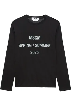 Msgm Slogan-print cotton T-shirt