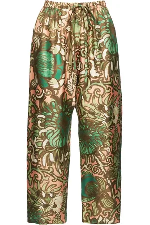 La DoubleJ Elasticated-drawstring cropped trousers