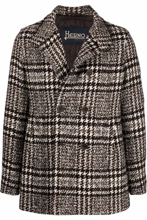 HERNO Checked double-breasted coat