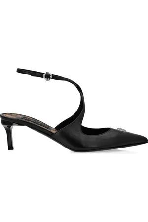 Philipp Plein 55mm Skull strass leather pumps