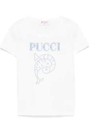 PUCCI Junior Bead-embellished logo T-shirt