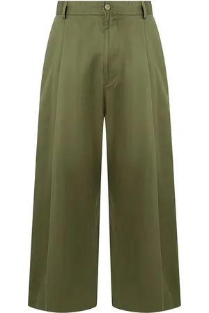 MAN ON THE BOON. Pintuck-detail wide-leg trousers