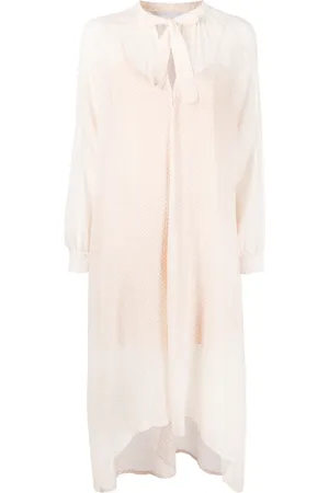 Fabiana Filippi Graphic-print long-sleeve midi dress