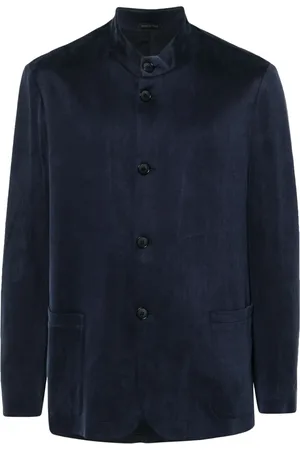 Giorgio Armani Single-breasted band-collar blazer