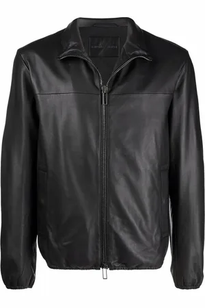 Emporio Armani Zipped leather jacket