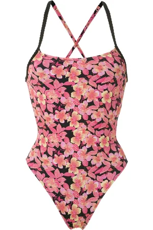 AMIR SLAMA Floral-print bodysuit