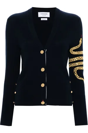 Thom Browne Snake-embroidered cashmere cardigan