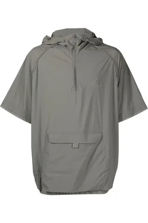 SONGZIO Logo-embroidered short-sleeve hoodie