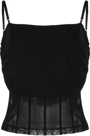 BLUMARINE Semi-sheer sleeveless top