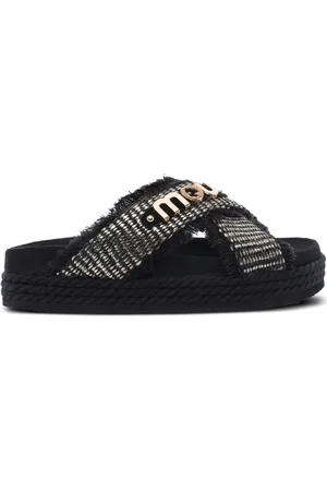 Mou Frayed-strap platform sandals