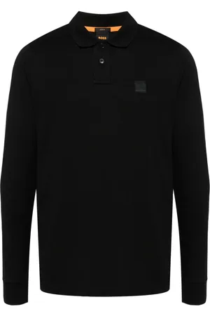 HUGO BOSS Logo-appliqu?? long-sleeved polo shirt