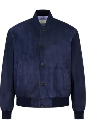 MAN ON THE BOON. Suede bomber jacket
