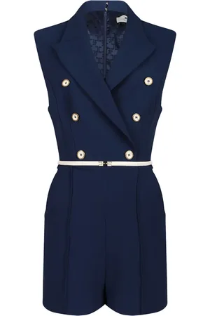 Elisabetta Franchi Logo-plaque playsuit