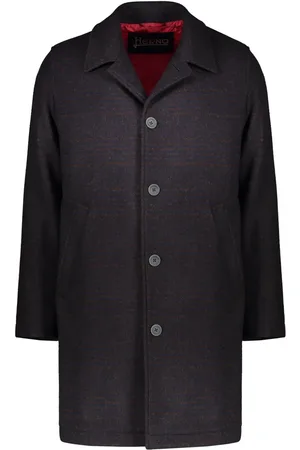 HERNO Wool button-closure overcoat