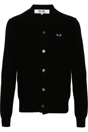 Comme des Garçons Heart-patch wool cardigan