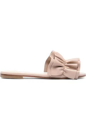 Fabiana Filippi Ruffle leather mule sandals