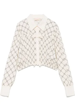 Elisabetta Franchi Logo-jacquard blouse