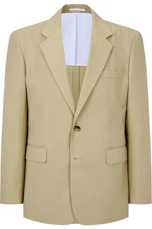 MAN ON THE BOON. Essential cotton single-breasted blazer
