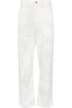 LEMAIRE Bleached-effect cropped jeans