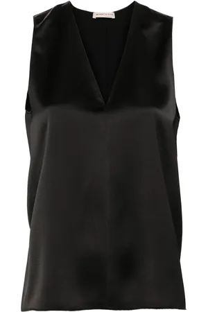 BLANCA Tropeche sleeveless satin blouse