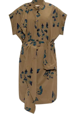 LEMAIRE Asymmetric floral-print dress