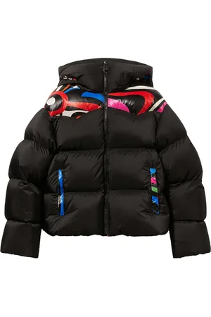 Puccini Onde-panelling hooded puffer jacket