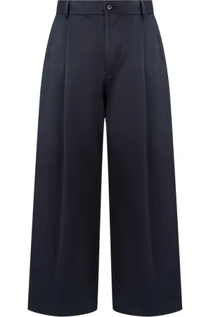 MAN ON THE BOON. Pintuck-detail wide-leg trousers