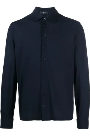 HERNO Spread-collar cotton shirt