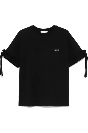 COPERNI Logo-print ruffle-trim T-shirt