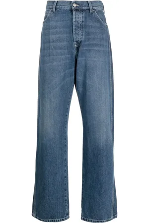 Alexander McQueen Wide-leg panelled jeans